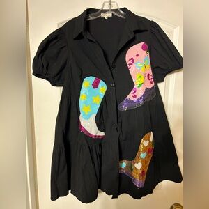 Cowgirl sequin doll dress